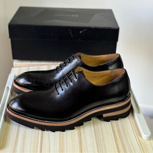 Handcrafted Black Leather Shoes - Size 11.5 - New in Box